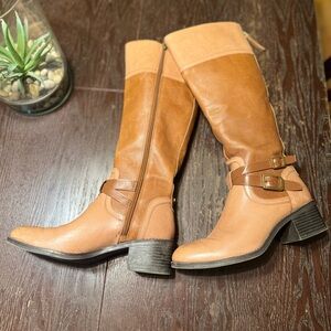 Franco Sarto Two-Tone Knee-High Boots